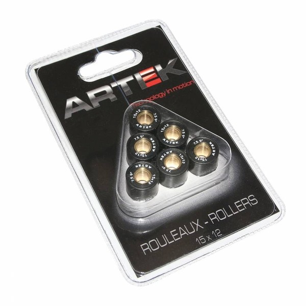 Rollenrollen Scooter Artek K1 15X12 7,5G (X6) FüR MBK 50 Booster, Nitro, Ovetto-image