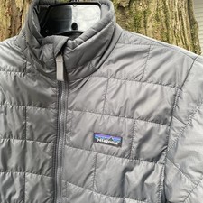 Excellent PATAGONIA Puffer Jacket Large 12 Gray Rain Coat Kid Boy Girl Youth