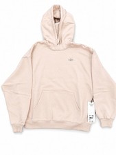 ALO Women s Pink Pullover Hooded Hoodie w/ Pockets Logo Long Sleeve M
