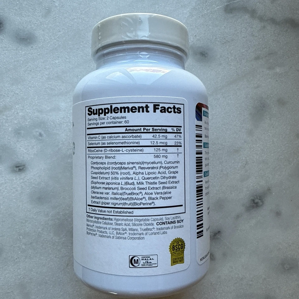 Tecnología avanzada de riboceína CellGevity 120 tapas, 60 porciones. CAD: 12/25. Foto 3 de 4