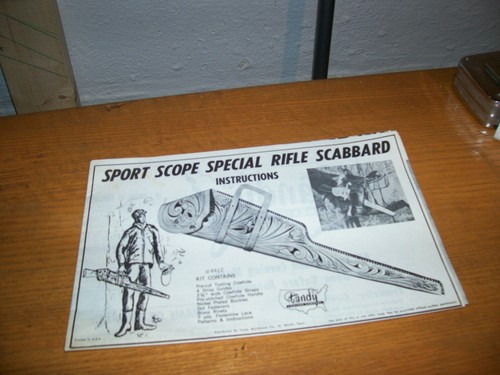 TANDY LEATHERCRAFT RIFLE SCABBARD PATTERN/INSTRUCTIONS
