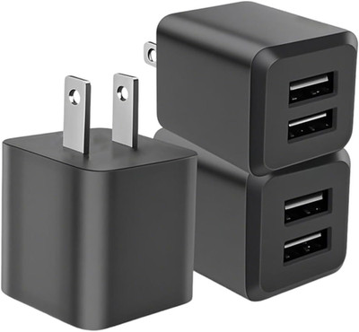 Dual Port USB Wall Charger Cube Power Adapter Charging Block Plug 2 Pack