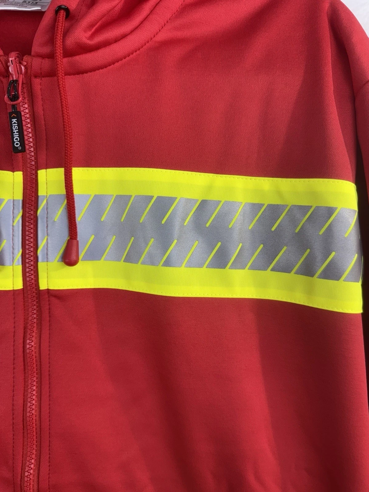 Kishigo Increased Visibility Safety Jacket Sweatshirt Men’s Sz 2XL B313 Red NWT image 4