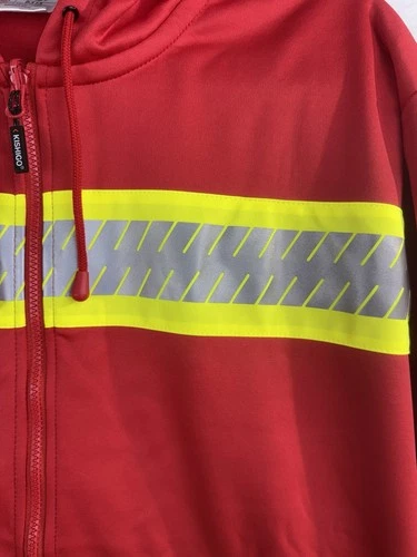 Kishigo Increased Visibility Safety Jacket Sweatshirt Men’s Sz 2XL B313 Red NWT image 4