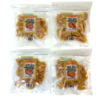 4 Pack Trader Joe's Soft & Juicy Mandarins Dried Fruit Chewy 6oz Each Bag