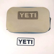YETI FIRST GENERATION Zipper Sidekick OG Fog Gray Tahoe Blue Pouch with Decal