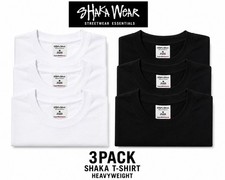 3 Pack Shaka Wear T SHIRT Heavy Weight Shorts Sleeve