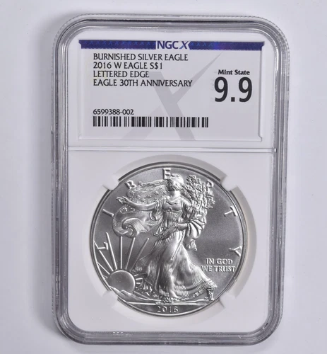 Mint State 9.9 2016-W Burnished Silver Eagle NGC X NGCX ALMOST PERFECT *2672