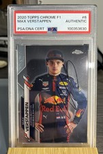 2020 Topps Chrome Formula 1 F1 Max Verstappen Auto PSA Authentic #6