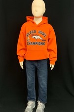 Denver Broncos 2015 Superbowl 50 Champions Orange Hoodie Youth Large 14/16 NFL