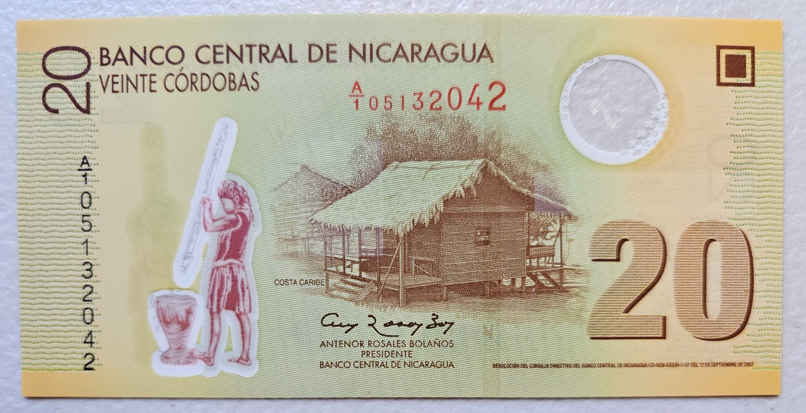 Nicaragua 20 Cordobas 2007 Polymer Unc
