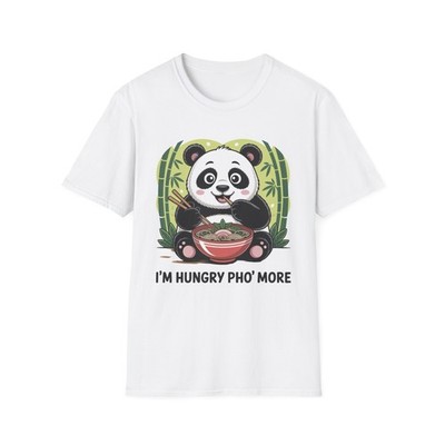 Funny Panda T-Shirt | I'm Hungry Pho'more Tee |  Graphic Tee for Food Lovers | 
