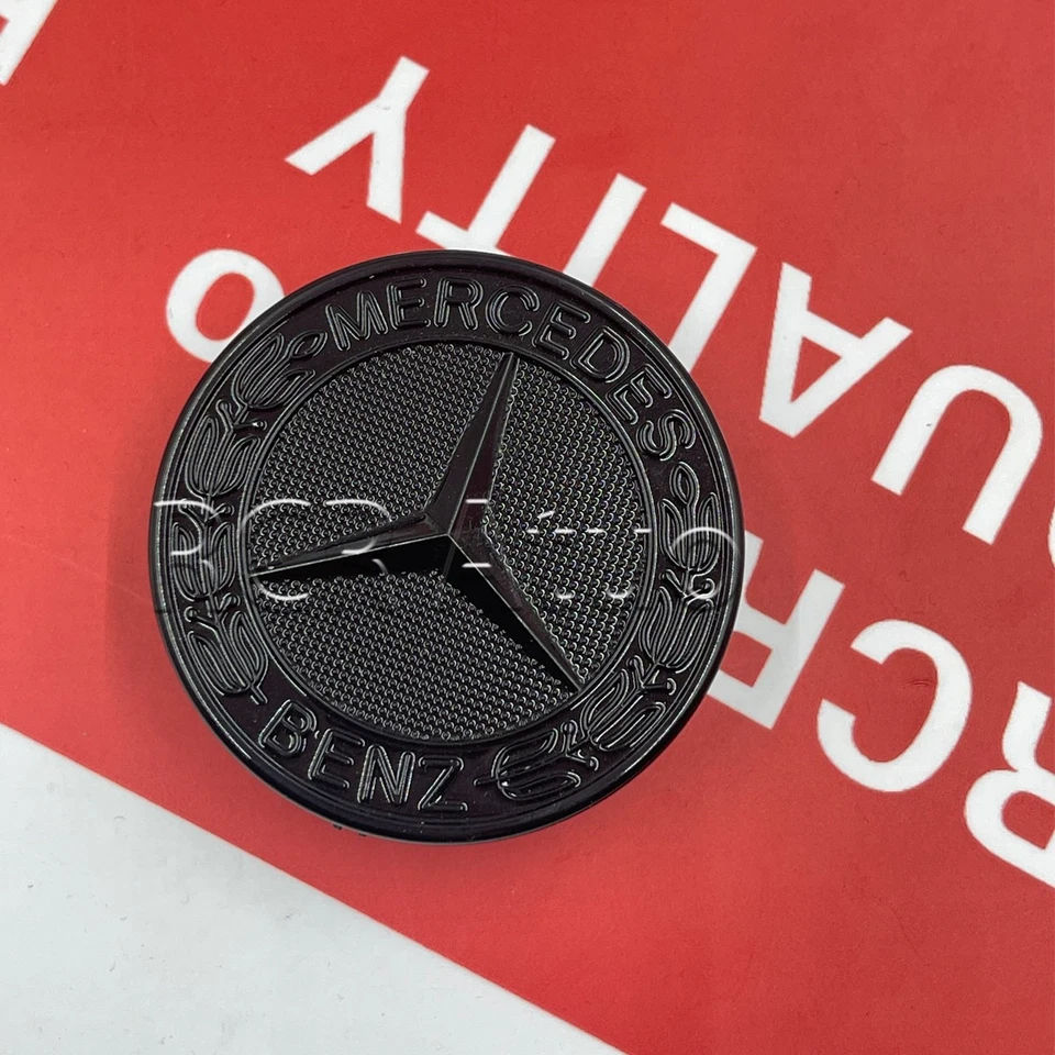 1 pieza CAPÓ DELANTERO 57mm NEGRO BRILLANTE EMBLEMA A2048170616 Para MERCEDES BENZ C300 C43 Foto 4 de 4