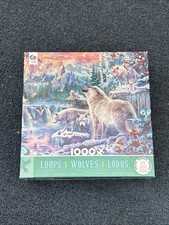 Ceaco Wolves Collection 1000 Piece Jigsaw Puzzle 26.6  x 19  Complete w/Poster