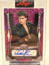 2025 Leaf Metal Authentics Volume Two Charlie Sheen Auto 1/4 Wild Thing On Card