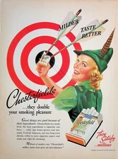 Original 1938 Vintage Chesterfield Ad: Chesterfield Double your smoking pleasure