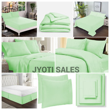Select Bedding Set 1000 Thread Count 100 Egyptian Cotton Sage Solid