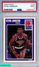 1989 FLEER KEVIN JOHNSON #123 ROOKIE PHOENIX SUNS RC PSA 9 MINT