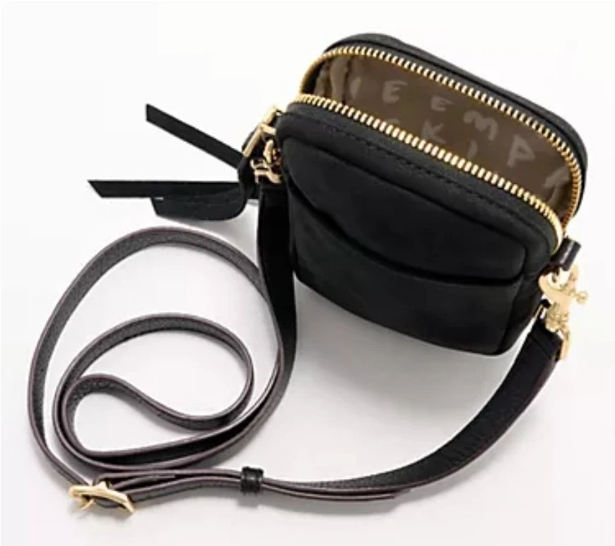 NUEVO Bolso Bandolera de Cuero Aimee Kestenberg STARSTRUCK para Teléfono Negro Dorado Precio de venta sugerido por el fabricante $168 Foto 4 de 4