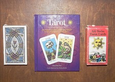 Two Vintage Tarot Cards Decks + Book 1970s AG MUELLER Swiss IJJ Box