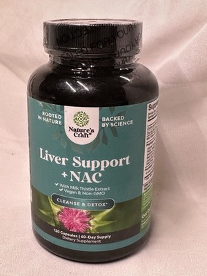 Nature s Craft Liver Support + NAC *LARGER 120ct Exp 04/28 Cleanse & Detox