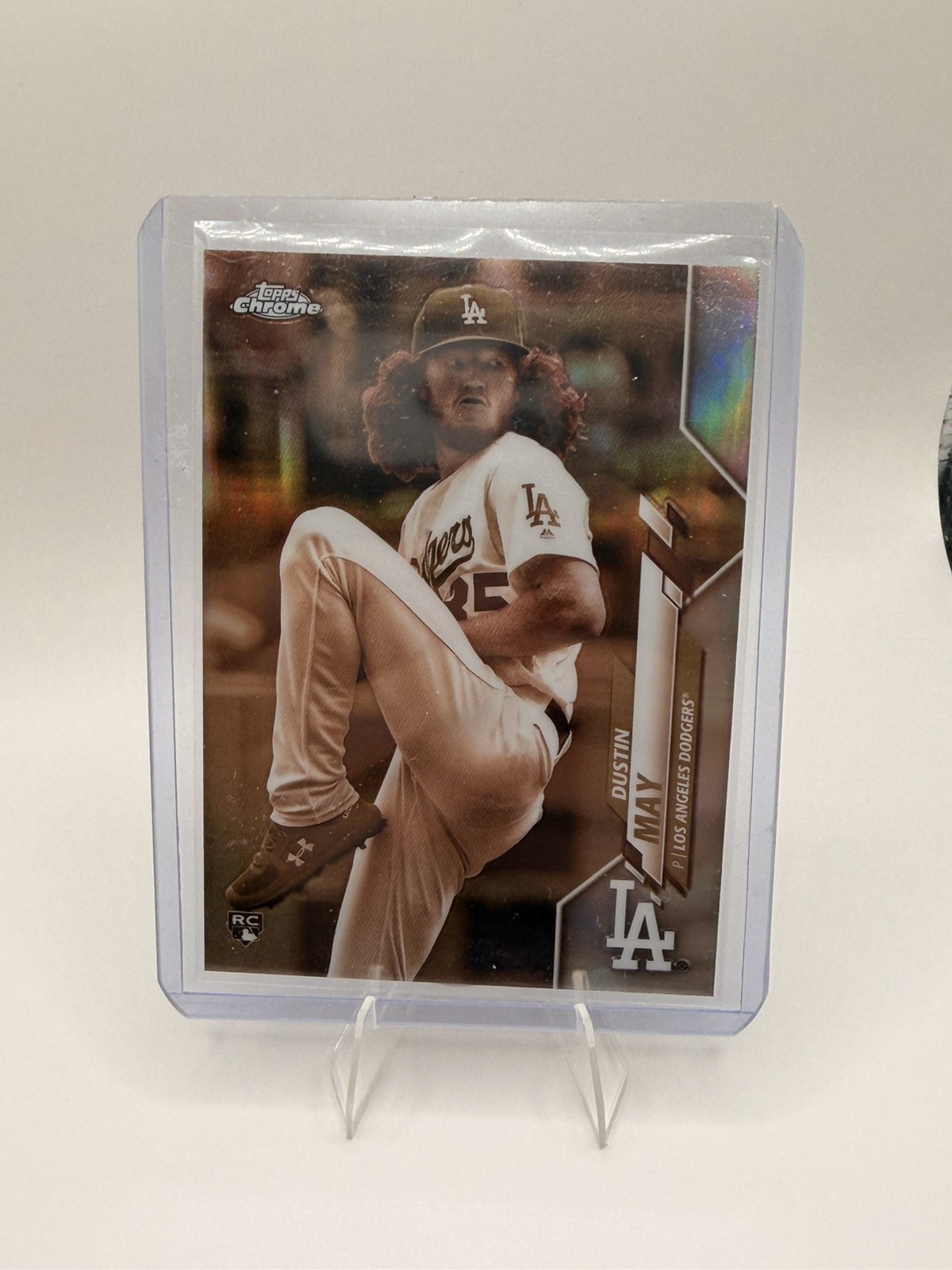 2020 Topps Chrome - Dustin May #176 Sepia Refractor (RC)