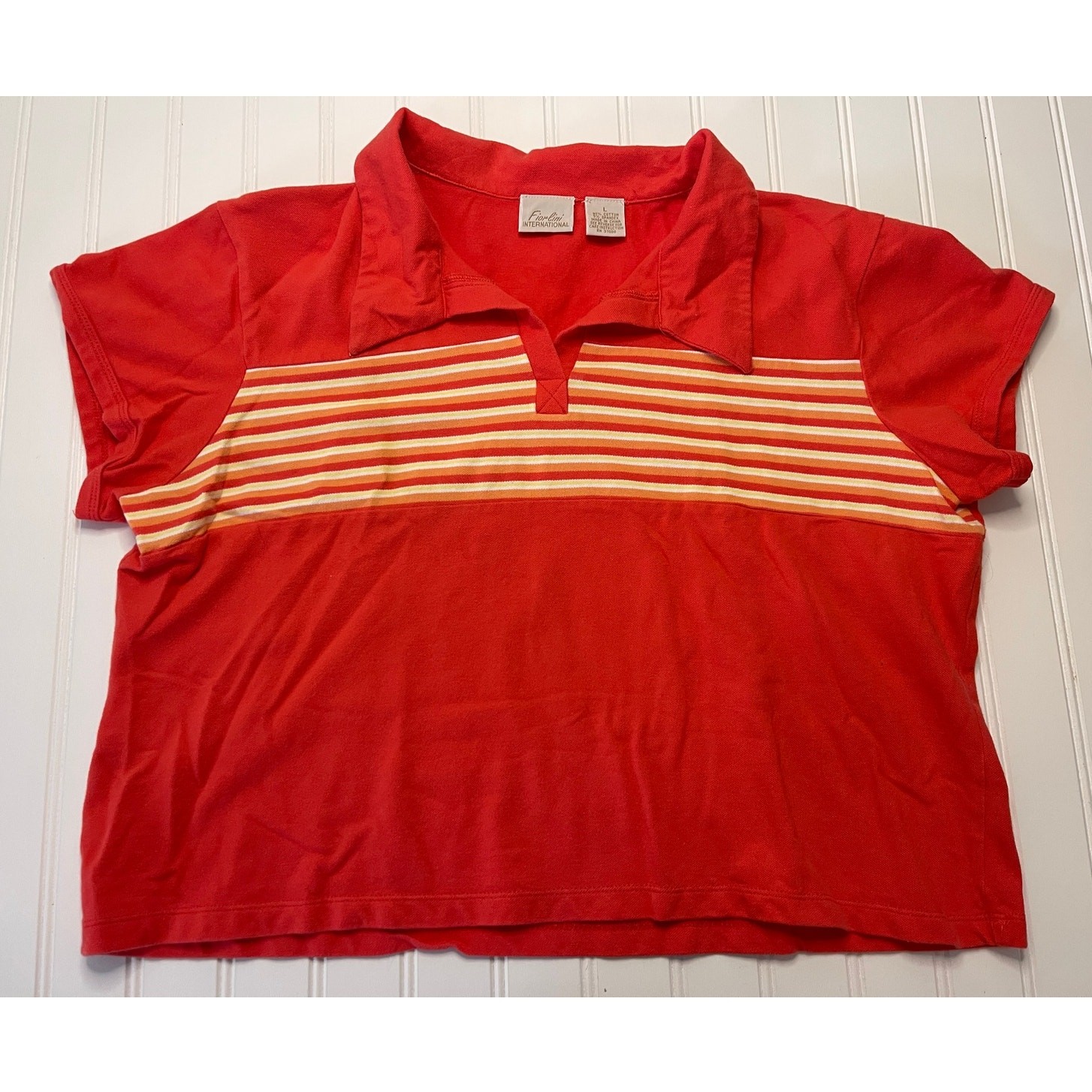 Vintage Fiorlini International Cropped Polo Top - Size Women
