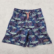 Vineyard Vines Lined Swim Trunks Shorts Boys S 8-10 Fish Coral Beach Preppy