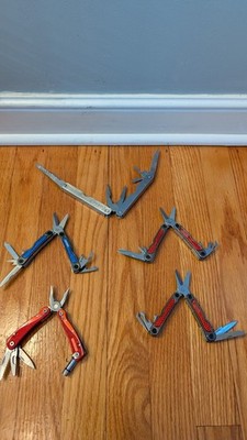 Lot of 5 Multi Tools - Craftsman Mini, Columbia w/ Light, Vintage Coleman