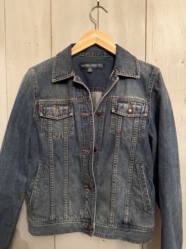 Lauren Jeans Co By Ralph Lauren Womens Sz-M Trucker Jean Jacket VINTAGE