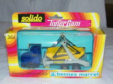 SOLIDO TRI DUMP TRUCK Bennes MARREL Camion MERCEDES 364 Toner Gam Box