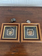 2 TOLEDO DEMASK 24 Karat vergoldet GERAHMTE KUNSTWERKE