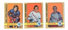 1972 O-Pee-Chee Hockey - NEW YORK RANGERS - LOT of 3 Vintage NHL OPC Cards