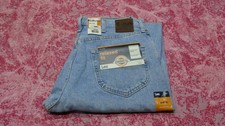 Vtg Lee Men's Relaxed Fit Jeans 34x30 Button Blue Denim Straight Leg Zip NEW