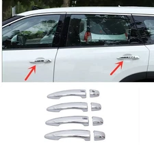 4x Chrome Door Handle Cover Molding Trim Cover Fit For Nissan Rogue 2021-2023