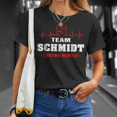 NWT Team Schmidt Lifetime Member Surname Last Name Unisex TShirt image 4