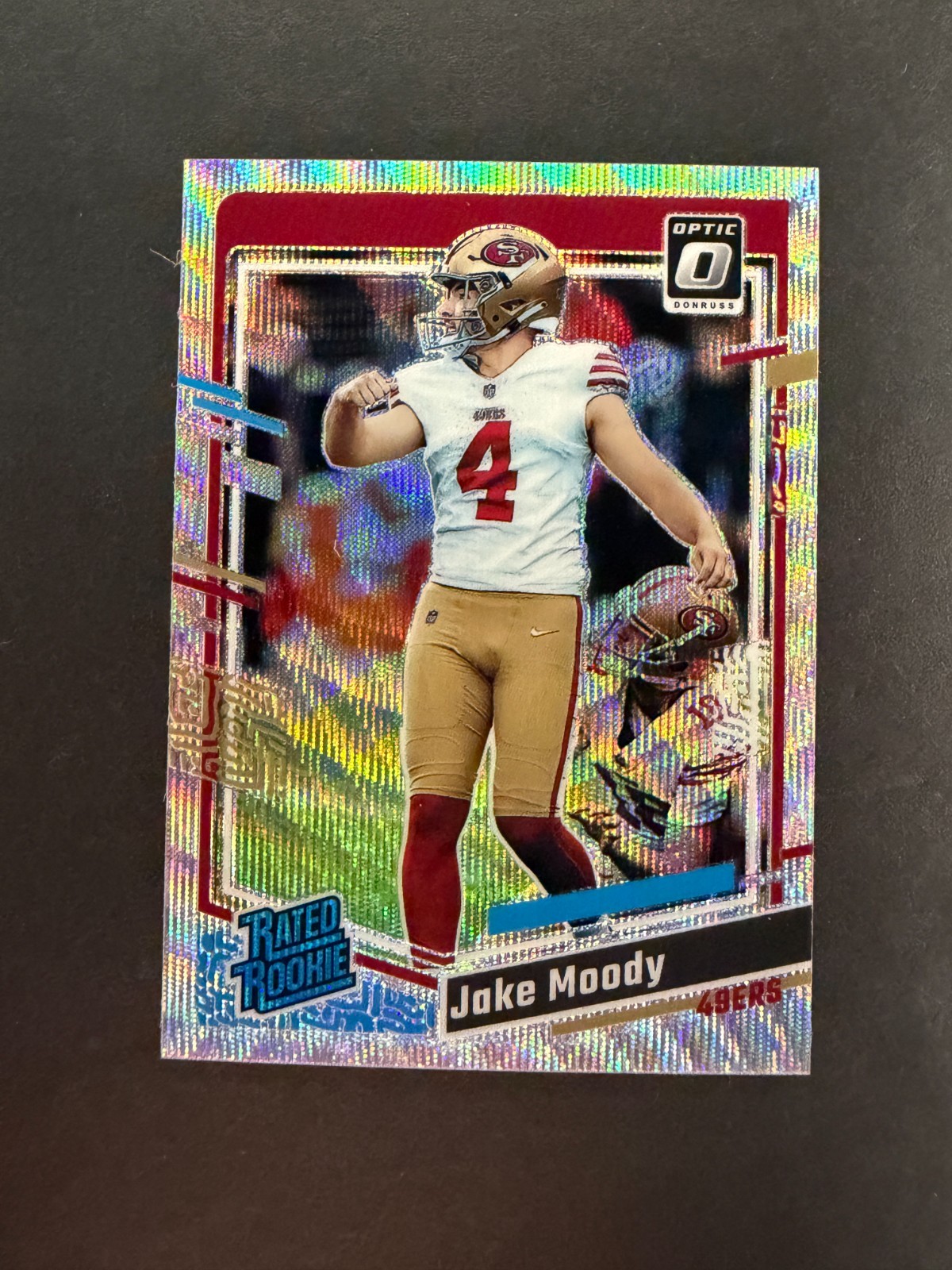 Jake Moody 2023 Panini Donruss Optic Wave /300 #289 Rated Rookie