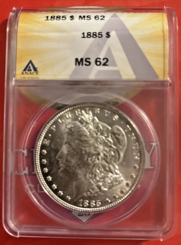 1885 Philadelphia Morgan Silver Dollar Ms62 ANACS RARE!! NICE!!