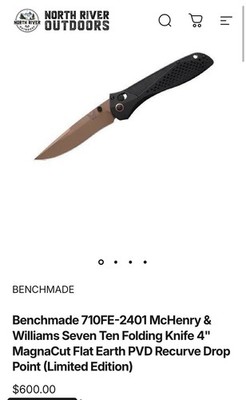 Benchmade Seven | Ten AXIS Lock Knife Dark Gray (4'' FDE PVD) 710FE-2401
