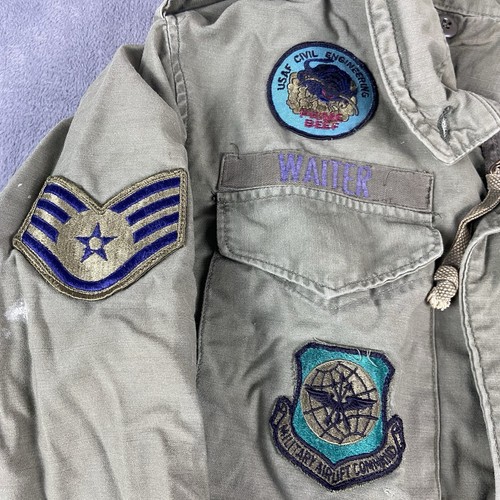 VTG 80s 1984 Post Vietnam M-65 USAF Field Jacket OG 107 - Picture 3 of 21