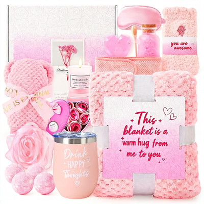 Valentines Day Gifts for Her 15Pcs Spa Gifts for Women Self Friend Care Gift Bas