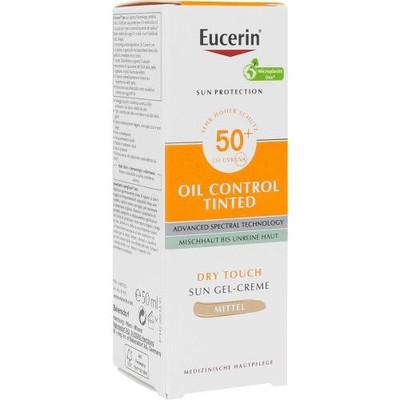 EUCERIN Sun Oil Control tinted Creme LSF 50+ mitt. 50 ML
