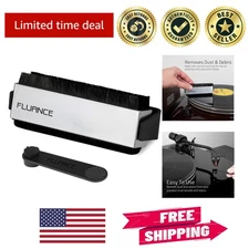 Compact 2-in-1 Vinyl Record & Stylus Cleaning Kit - Soft Velvet & Carbon Fiber