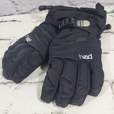 Head Weatherproof Ski Gloves Youth Size Large Black Warm Winter Snow Gloves