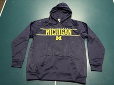 Michigan Wolverines NCAA Pro Edge Pullover Hoodie Size Large