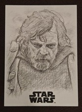 Topps Star Wars Luke Skywalker 1/1 Sketch Dan Bergren