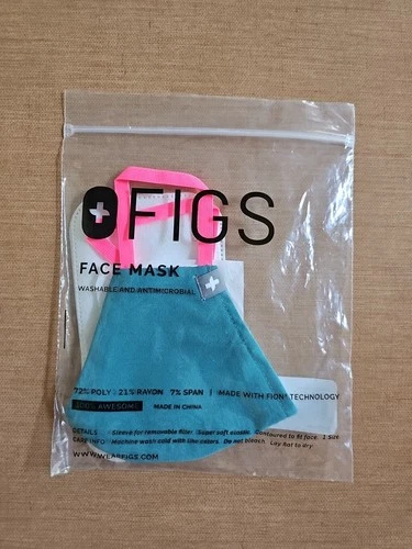 Brand New FIGS - FIONx Woven REUSABLE Fabric Mask Small/medium Marine