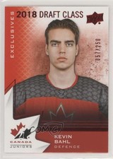 2020 Team Canada Juniors 2018 Draft Class Exclusives 57/250 Kevin Bahl #86 d8g