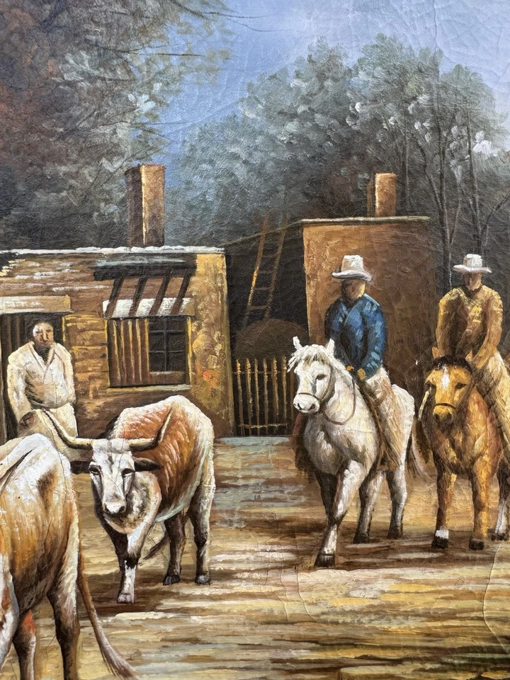 Charles Damrow Giclée Oil Painting 27”x30” ‘Adobe Ranch’ Southwestern - Image 3 of 4