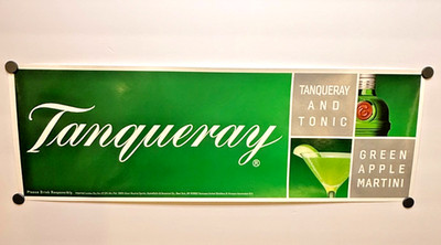 Tanqueray Gin Tanqueray & Tonic/Green Apple Martini Bar Promo Poster 24''x8''
